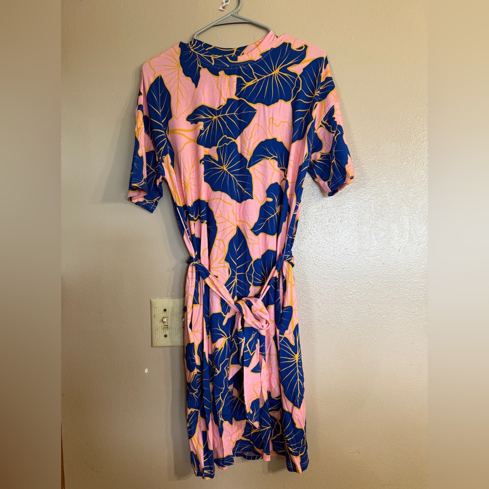 Lexbreezy T-Shirt Dress Kalo Pink/Blue NWT 🩷💙